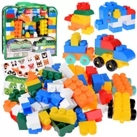 Zabawy w naśladowanie dorosłych - Duże Kolorowe plastikowe Klocki ZOO + naklejki 88 elementów ZA4801 - miniaturka - grafika 1