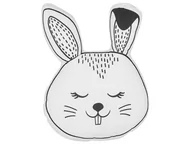 Kołdry i poduszki dla dzieci - Beliani Poduszka dla dzieci królik 53 x 43 cm biało-czarna KANPUR - miniaturka - grafika 1
