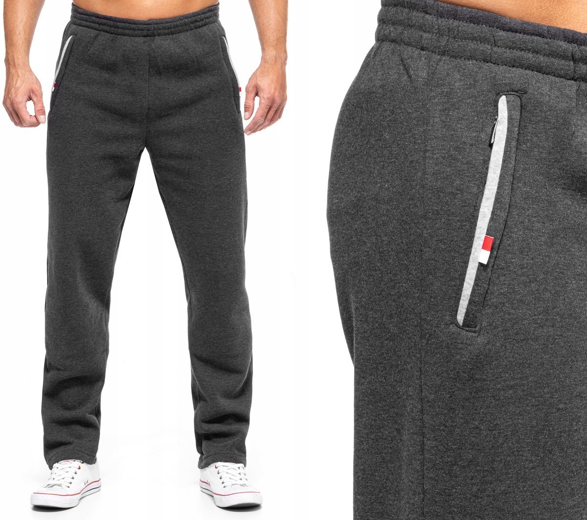 SPODNIE DRESOWE DRESY LEKKIE WYGODNE NA CODZIEŃ No1 GRAFITOWE - XXXXL