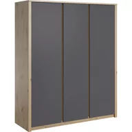 Szafy - Szafa S3D Malta Sypialnia Grey Gała Meble Grey, Dąb Artisan - miniaturka - grafika 1