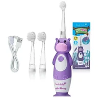 Szczoteczki elektryczne - Brush-Baby WildOnes szczoteczka soniczna dla dzieci 0-10l Hippo - miniaturka - grafika 1