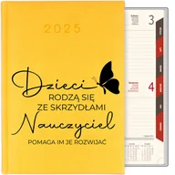 Notesy i bloczki - KALENDARZ TERMINARZ ŻÓŁTY A5 2025 PREZENT DLA ZŁOTEGO NAUCZYCIELA WZORY - miniaturka - grafika 1