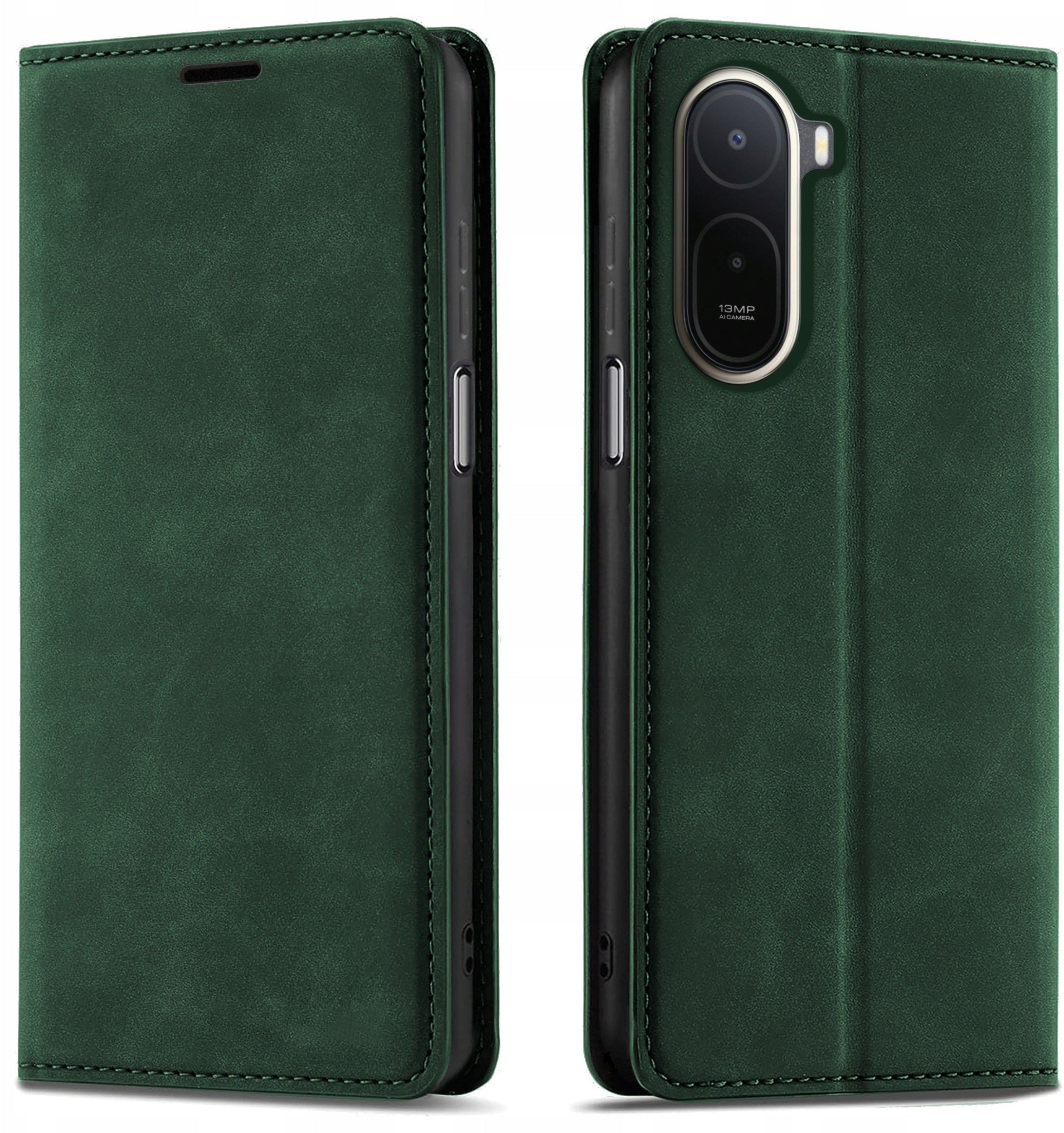 krainaGSM Etui Z Klapką Do Xiaomi Redmi A7 Pro Zamykane Magnetyczne Skórzane + Szkło