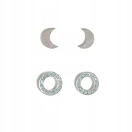 Kolczyki - Srebrne kolczyki GUESS 2 pary ZESTAW księżyce okrę - miniaturka - grafika 1