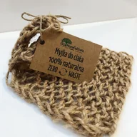 Rękawice i gąbki do kąpieli - EM Myjka do ciała 100% naturalna jutowa - miniaturka - grafika 1