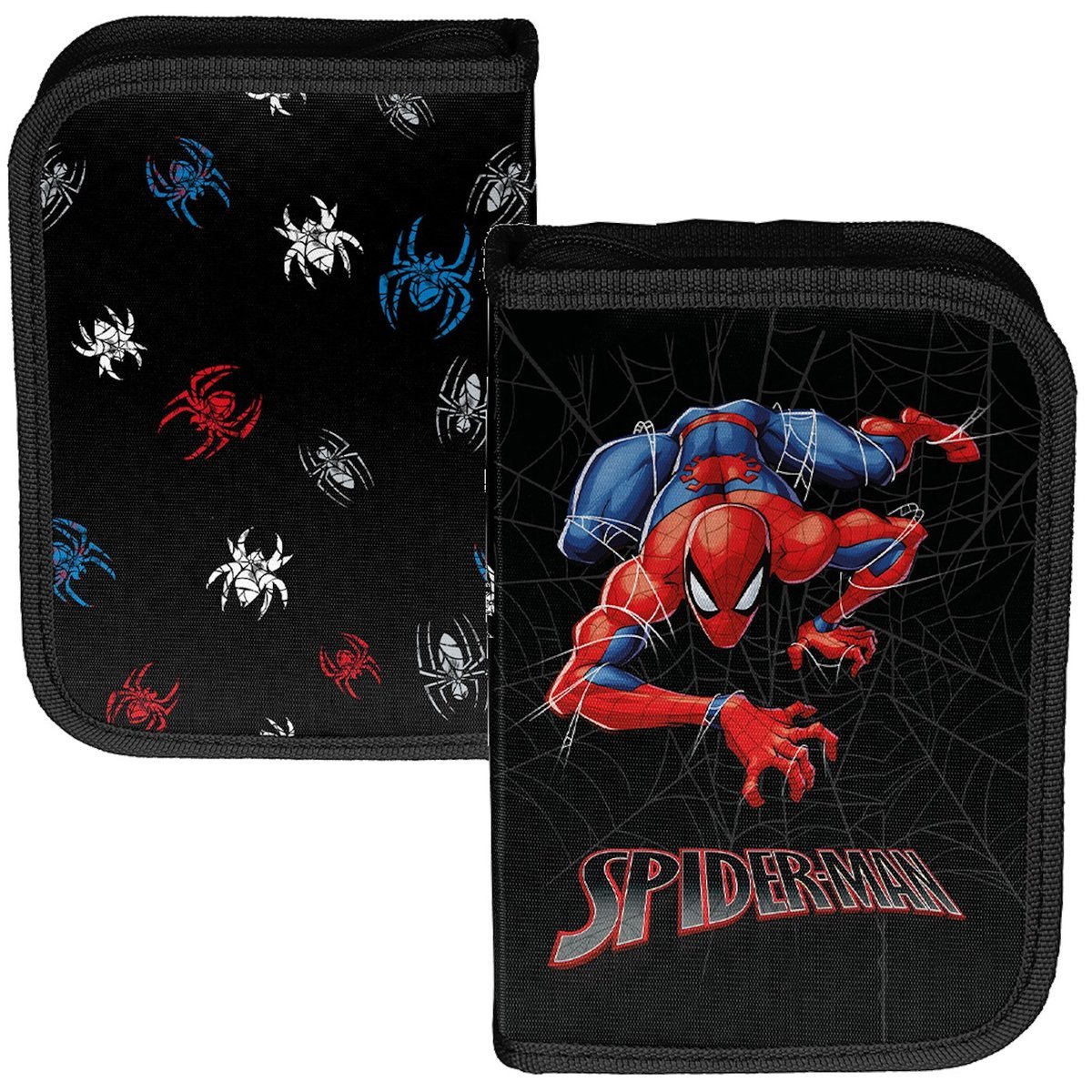 Piórnik szkolny dwuklapkowy Spider-Man SP26FF-P001BW