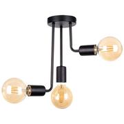 Lampy sufitowe - KET LAMPA sufitowa metalowa OPRAWA loftowa sticks czarna KET1170 - miniaturka - grafika 1