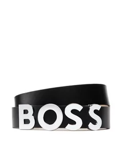 Paski - BOSS Pasek Damski Bold Belt 3,5Cm 50470631 10199089 01 Czarny - grafika 1