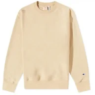 Bluzy męskie - Bluza bawełniana Champion beżowa rozmiar L - miniaturka - grafika 1