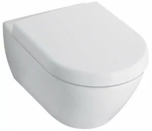 VILLEROY - BOCH 56001001+9M68S101 Subway 2.0 miska ustępowa lejowa 37,5x56,5cm + deska wolnoopadająca - Miski WC - miniaturka - grafika 1