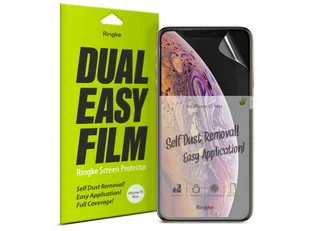 Ringke Ringke Dual Easy - 2x Folia ochronna do iPhone XS/X - na ekran RGK785 - Szkła hartowane na telefon - miniaturka - grafika 10