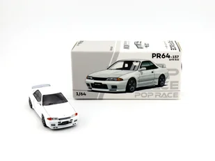 POP RACE PR64-157 Nissan Skyline GTR R32 Crystal White PR640157 1:64 - Samochody i pojazdy dla dzieci - miniaturka - grafika 1