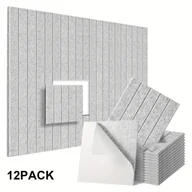 Inne - TEMU 12 szt. Dźwiękoszczelnych Paneli Piankowych do Ścian 12"x12"x0.4'', Samoprzylepne Panele Akustyczne, Wysokogęstościowe Panele Piankowe do - miniaturka - grafika 1