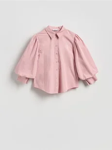 Reserved - Koszula z bufiastymi rękawami - pastelowy róż - Moda i Uroda OUTLET - miniaturka - grafika 1