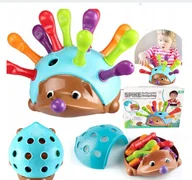 Zabawki interaktywne dla dzieci - Jeżyk sorter Montessori nauka Jeż układanka edukacyjna nauka - miniaturka - grafika 1