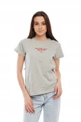 Koszulki i topy damskie - LEE CREW NECK TEE GREY MELE L44OYG37 S - miniaturka - grafika 1