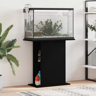 vidaXL Szafka pod akwarium, czarna, 36x75x72,5 cm - Akwaria i zestawy akwarystyczne - miniaturka - grafika 1