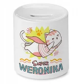 Skarbonki - Skarbonka 330 ml Dla Weroniki Córki Dziecka z Nadrukiem ze Zdjęciem - miniaturka - grafika 1