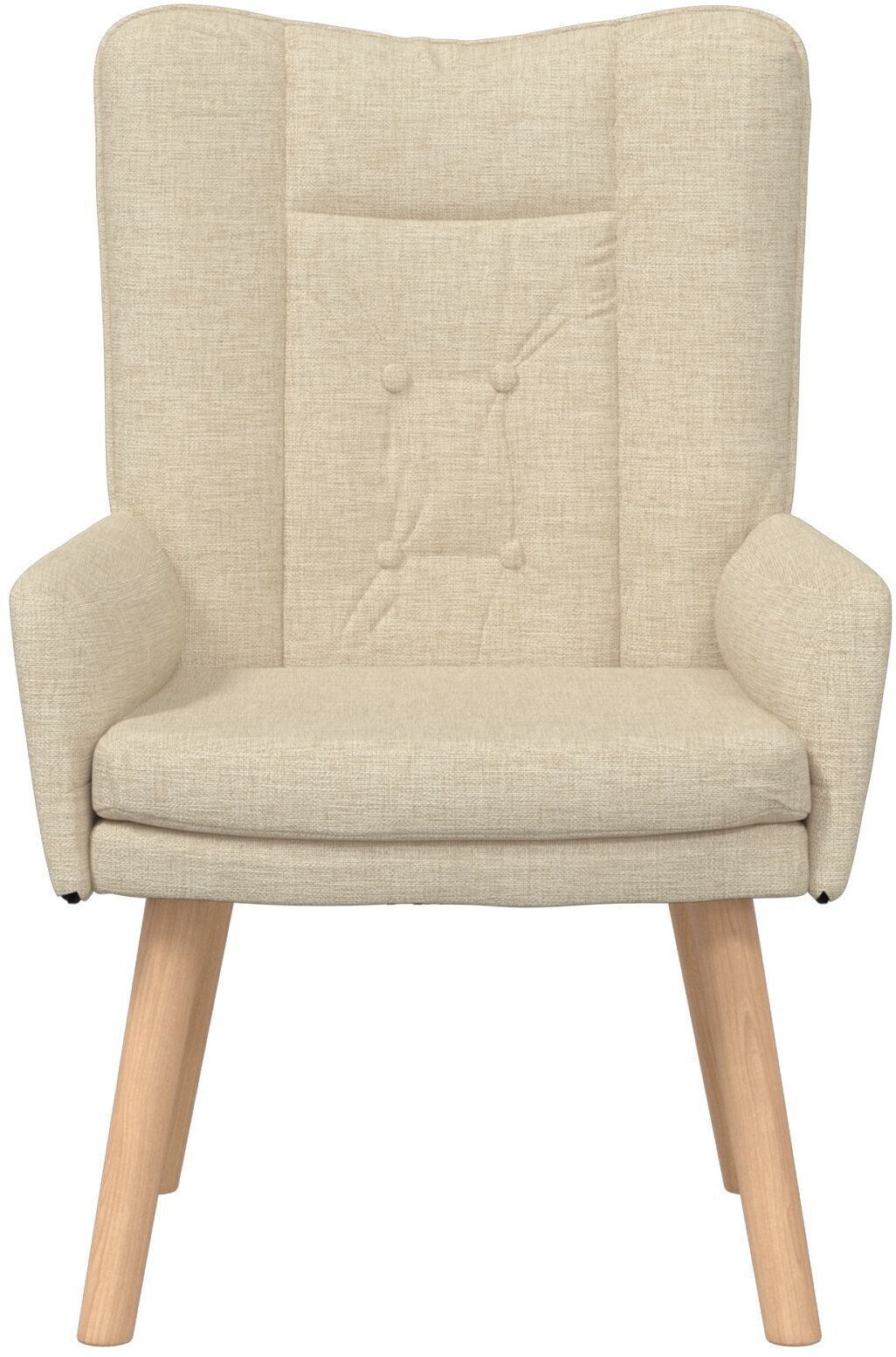 Fotel relaksacyjny vidaXL w kremowej tkaninie