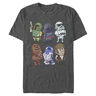 Koszulki męskie - Star Wars T-shirt męski, Wrzosowy węgiel drzewny, M - grafika 1