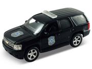 Samochody i pojazdy dla dzieci - Welly 1:34 Chevrolet Tahoe '08 Police  - czarny - miniaturka - grafika 1