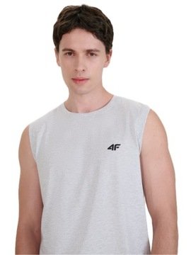 Koszulka Bez Rękawów 4F 4FWMM00TSLEM125-27M r.L Męska T-shirt Tank Top
