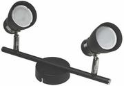 Lampy sufitowe - Bowi Lampa sufitowa spotlight DEZ LED 2x GU10 szer. 24cm czarny 009046 - miniaturka - grafika 1