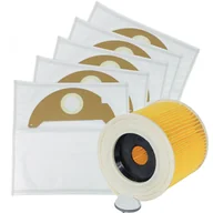 Worki do odkurzaczy - 5X Worki + Filtr Wzmocniony Do Karcher Mv2 Wd2 A2004 - miniaturka - grafika 1