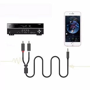 UGREEN AV116 Przewód 3,5mm Jack do 2RCA (Cinch) 5m (czarny) - Kable - miniaturka - grafika 2