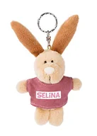 Breloki - NICI 44659 brelok do kluczy zając z T-shirtem Selina 10 cm, beżowy - miniaturka - grafika 1