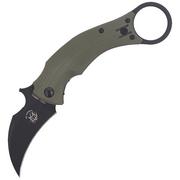 Noże - Nóż składany FOX Karambit Black Bird by Bastinelli G10 OD Green, Black Idroglider (FX-591 OD) - miniaturka - grafika 1