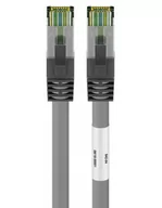 Patchcordy - Kabel Lan Patchcord Cat 8.1 S/ftp szary 2m - miniaturka - grafika 1