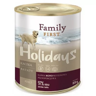 FamilyFirst Kaczka+batat+monoproteina adult 800g - Mokra karma dla psów - miniaturka - grafika 1