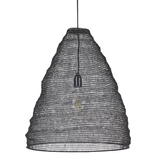 Lampa wisząca metalowa czarna PARBATI - Lampy sufitowe - miniaturka - grafika 1