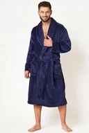 Piżamy damskie - KEY SZLAFROK MĘSKI MGL 255 B24 M/L GRANATOWY - miniaturka - grafika 1