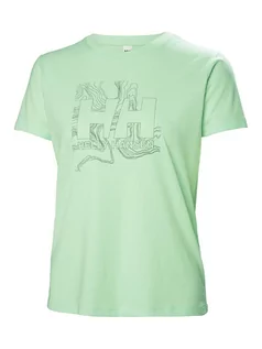 Koszulki i topy damskie - Helly Hansen Koszulka "Tech" w kolorze zielonym - grafika 1