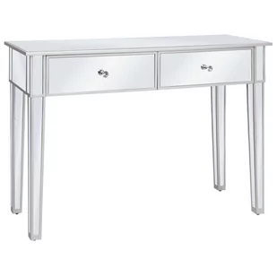 vidaXL Lustrzany stolik typu konsola, MDF i szkło, 106,5x38x76,5 cm - Konsole i sekretarzyki - miniaturka - grafika 1
