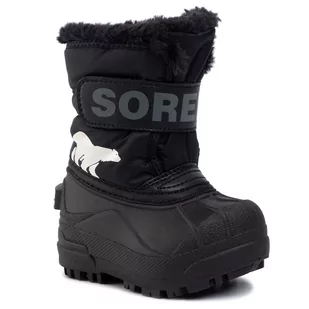 Sorel Śniegowce Toddler Snow Commander NV1960 Black/Charcoal 010 - Śniegowce damskie - miniaturka - grafika 1