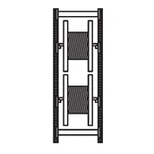 Szafy i regały magazynowe - Regał na kable, 3300x1300x900 mm, podstawowy - miniaturka - grafika 1