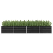 Donice - vidaXL Donica ogrodowa, antracytowa, 320x80x45 cm, galwanizowana stal - miniaturka - grafika 1