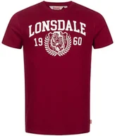 Koszulki męskie - T-shirt LONSDALE STAXIGOE bordowa-M - miniaturka - grafika 1