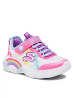 Buty dla dziewczynek - Skechers Sneakersy Rainbow Racer 302300L/PKMT Różowy - miniaturka - grafika 1