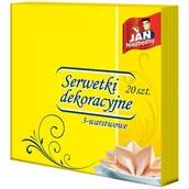 Folia, papier śniadaniowy, serwetki - JAN NIEZBĘDNY Serwetki dekoracyjne żółte 20 szt - miniaturka - grafika 1