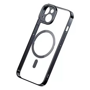 Zestaw ochronny Baseus Glitter przeźroczyste etui magnetyczne i szkło hartowane do iPhone 14 Plus (czarny) - Etui i futerały do telefonów - miniaturka - grafika 2