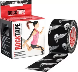 RockTape - (5cm x 5m) - Czarna Czaszka - Akcesoria do rehabilitacji - miniaturka - grafika 1