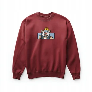 Bluza bordowa unisex Król Lodu i Pingwiny haft 280g bawełna L - Bluzy męskie Bluza bordowa unisex Król Lodu i Pingwiny haft 280g bawełna L - Bluzy męskie - miniaturka - grafika 1