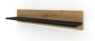 Półki do salonu - Półka wisząca NUKA G 100 cm dąb artisan czarny mat - miniaturka - grafika 1