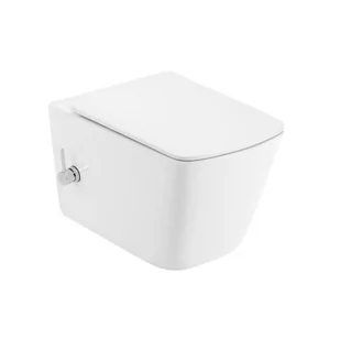 UpTrend Orion Zestaw Toaleta WC z funkcją bidetu 51x35x34,7 cm bez kołnierza + deska wolnoopadająca biały połysk TR2237 - Miski WC - miniaturka - grafika 1