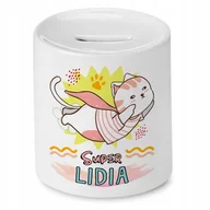 Skarbonki - Skarbonka 330 ml Dla Lidii Córki Dziecka Prezent z Nadrukiem ze Zdjęciem + Opakowanie na prezent (wzór 02) - miniaturka - grafika 1