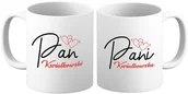Gadżety dla niej i dla niego - Zestaw Dwóch Kubków Dla Pary Małżonków Z Nazwiskiem - miniaturka - grafika 1